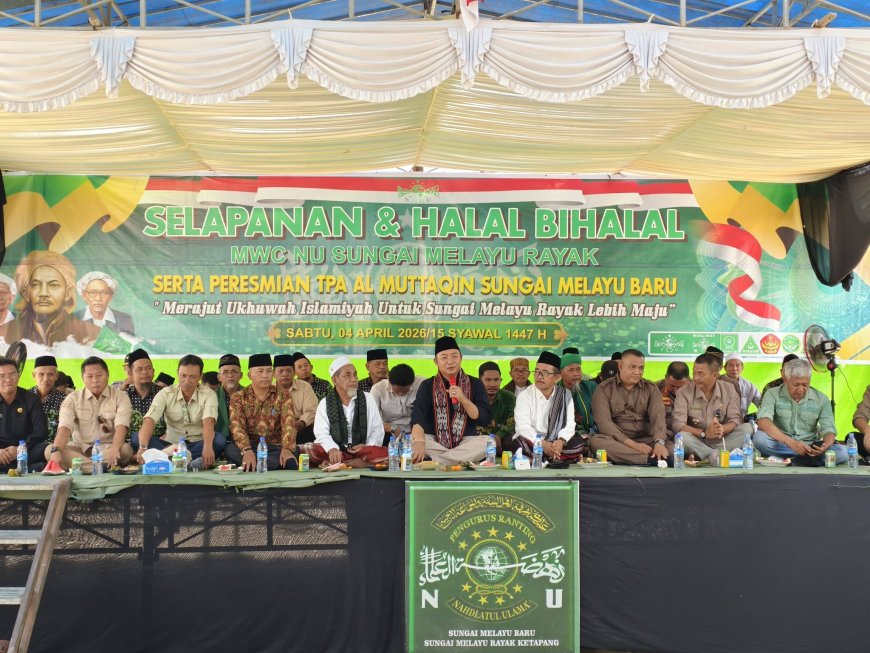 Bupati Ketapang Hadiri Halal Bihalal MWCNU dan Resmikan TPA di Sungai Melayu Baru